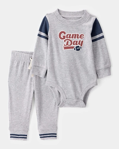 Baby 2-Piece Game Day Long-Sleeve Bodysuit Pant Set