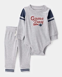 Baby 2-Piece Game Day Long-Sleeve Bodysuit Pant Set