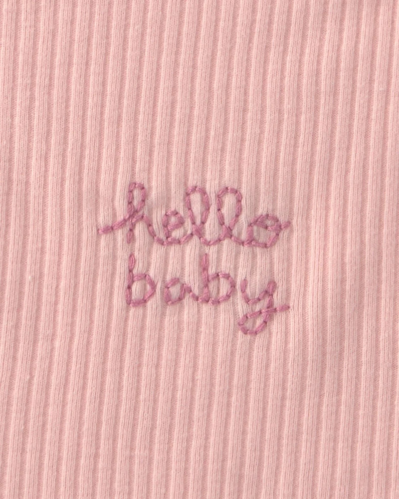 Baby Girl 3-Pack Floral Bibs - Pink/Ivory