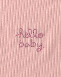 Baby Girl 3-Pack Floral Bibs - Pink/Ivory