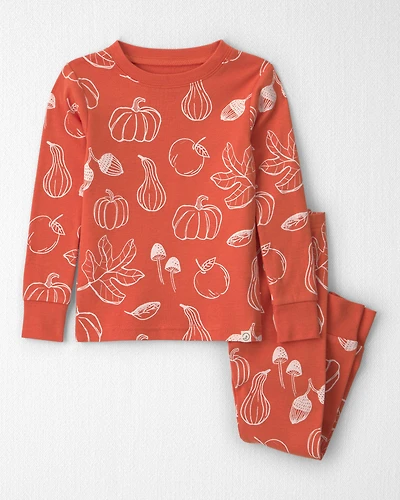 Toddler 2-Piece Organic Cotton Pajamas Autumn Gourds
