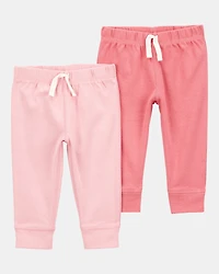 Baby Girl 2-Pack Pull-On Pants