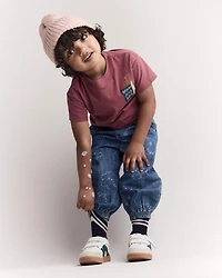 Toddler Hold My Juicebox Short-Sleeve Relaxed Graphic Tee - Burgundy