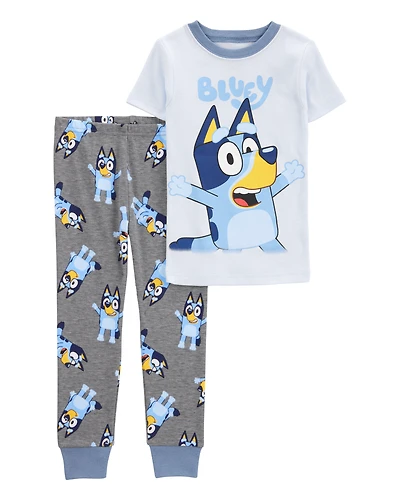 Toddler Bluey Snug Fit Cotton 2-Piece Pyjamas - Blue