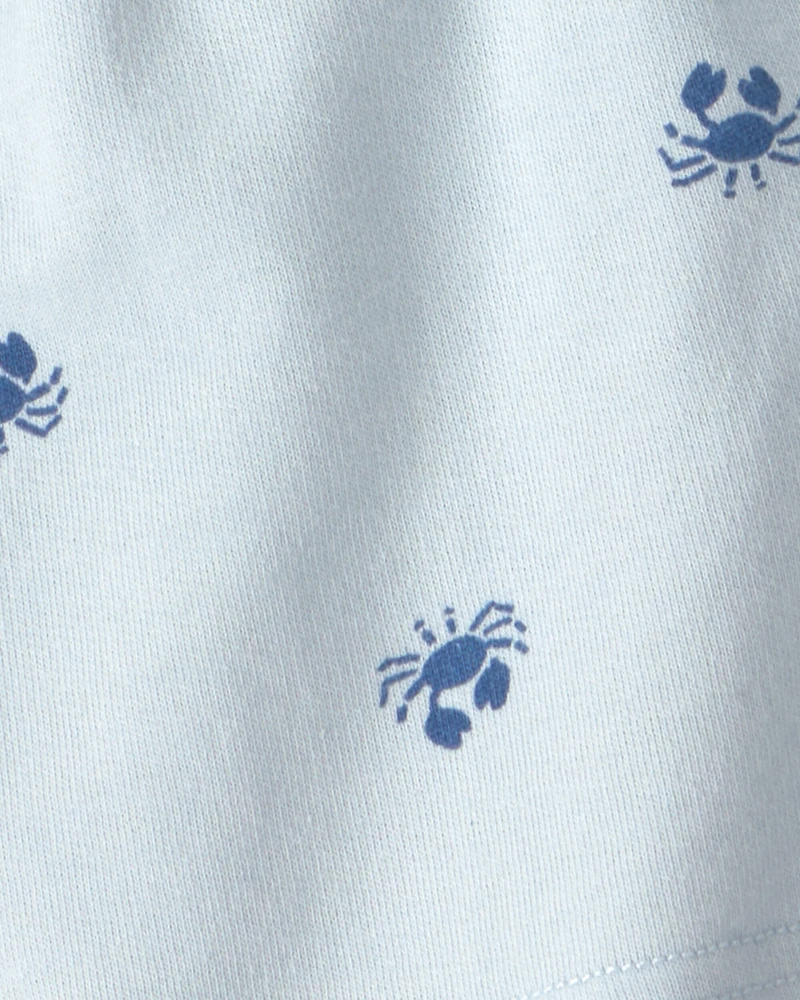 Baby Boy 2-Piece Crab Short-Sleeve Top & Short Set - Blue