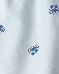 Baby Boy 2-Piece Crab Short-Sleeve Top & Short Set - Blue