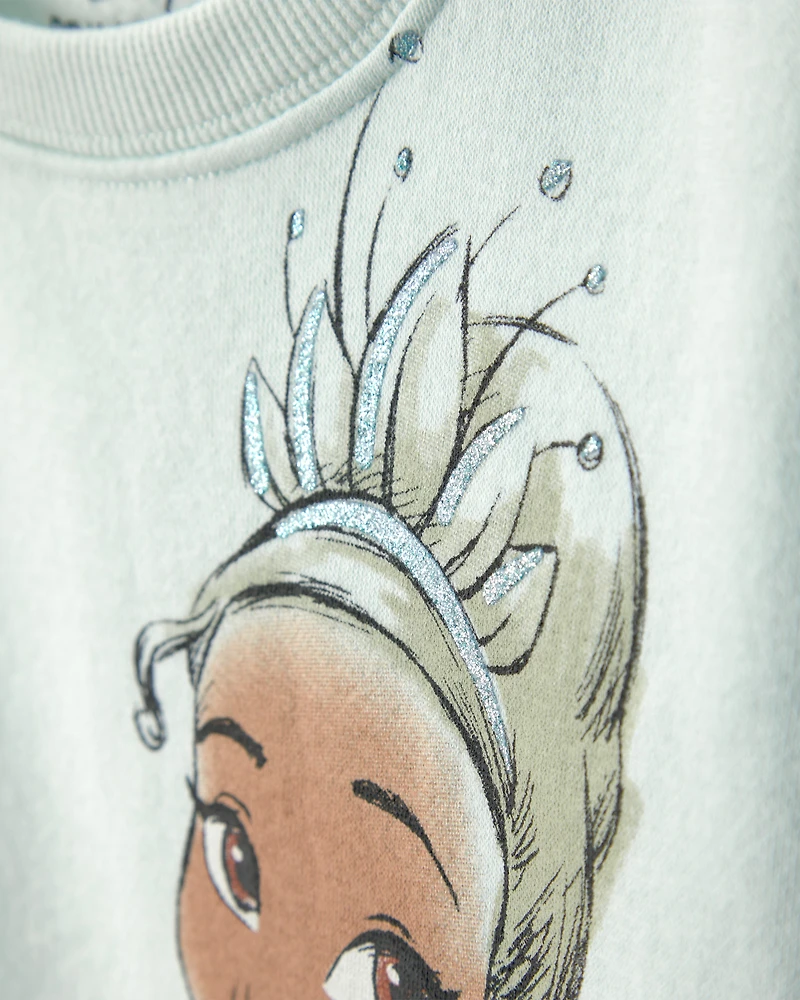 Toddler Girl Disney© Tiana Fleece Pullover Sweatshirt - Green