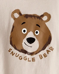 Toddler Boy Bear Long-Sleeve Graphic Tee - Beige