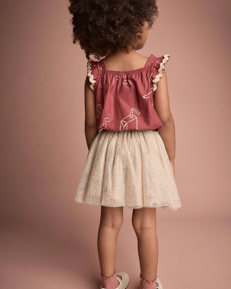 Toddler Girl Avenue Twirl™ Mini Skirt - Khaki