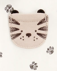 Baby Tiger Print 2-Way Zip Cotton Sleeper