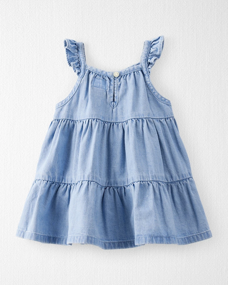 Baby Organic Cotton Chambray Dress