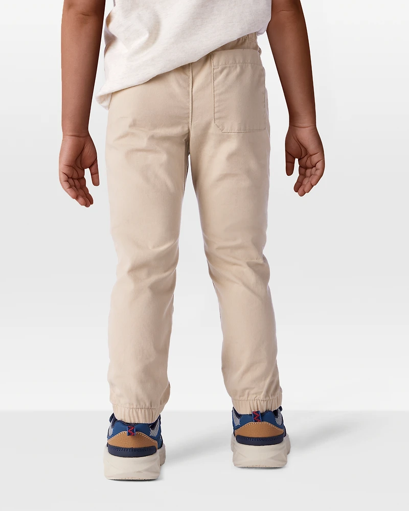 Toddler Boy Cotton Pull-On Fashion Pants - Khaki