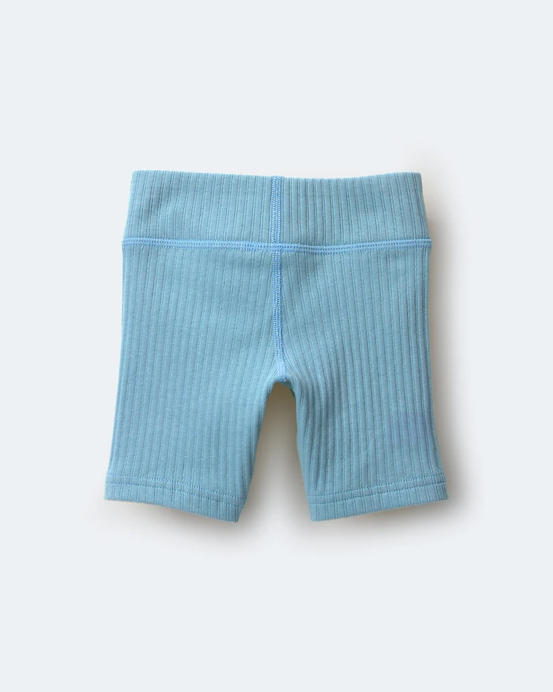 Toddler Girl Brooklyn Bike Shorts - Pale Blue