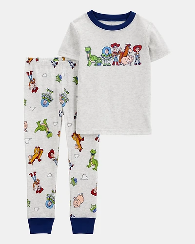 Toddler Boy Toy Story Snug Fit Cotton 2-Piece Pyjamas - Heather