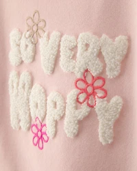 Baby Girl 2-Piece Easter 'So Very Hoppy' French Terry Top & Skort Set - Pink