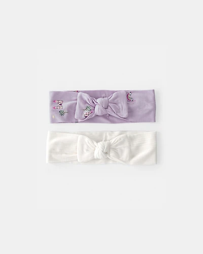 Baby Girl Fairytale Headbands - Purple/Ivory