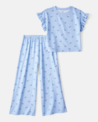 Kid 2-Piece Floral Print Pyjamas