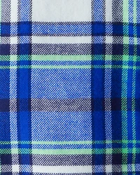 Baby Boy Plaid Shera Lined Fashion Jacket - Blue