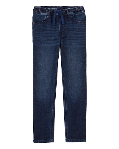 Kid 
Knit-Like Denim Drawstring Jeans