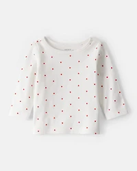 Baby Girl 3-Piece Heart Print Long-Sleeve Dress Set - Pink