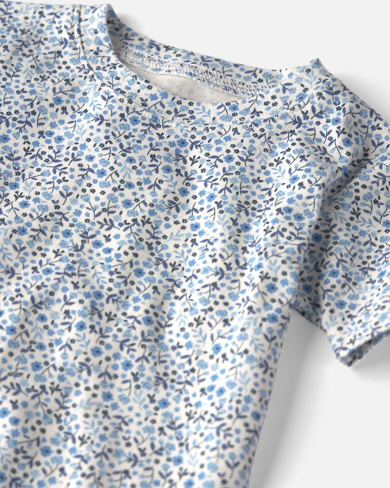 Toddler Girl 2-Piece Organic Cotton Pyjamas Meadow Bloom