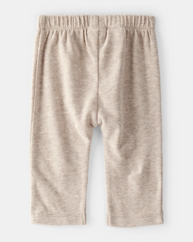 Baby Boy Pull-On Thermal Pants - Heather Grey