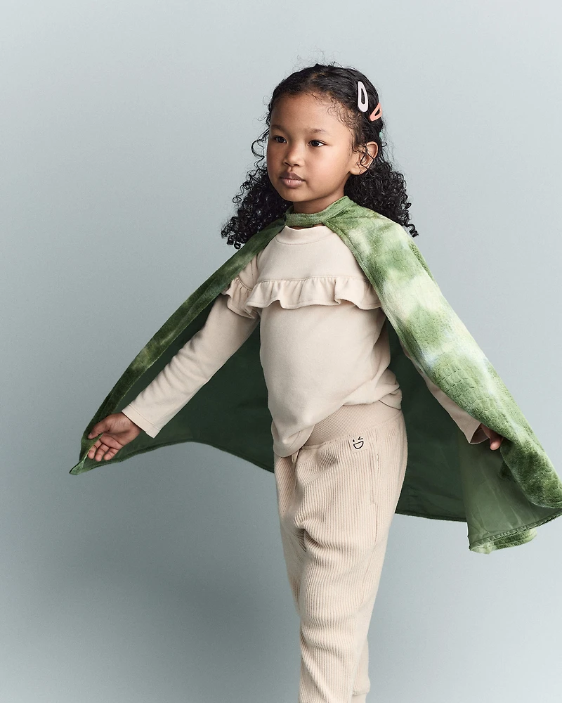 Toddler Believe In Dragons Dress Up Cape - Green