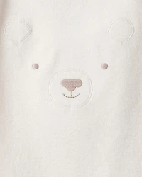 Baby Girl 5-Pack Bear Floral Multipack Bodysuits - White/Pink/Purple