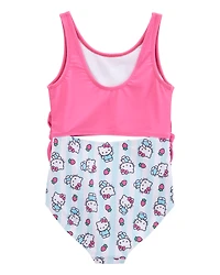 Girls Hello Kitty® 1-Piece Swimsuit - Pink/Blue