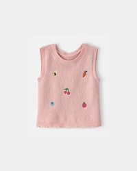 Baby Girl Summer Icon Tank Top - Pink