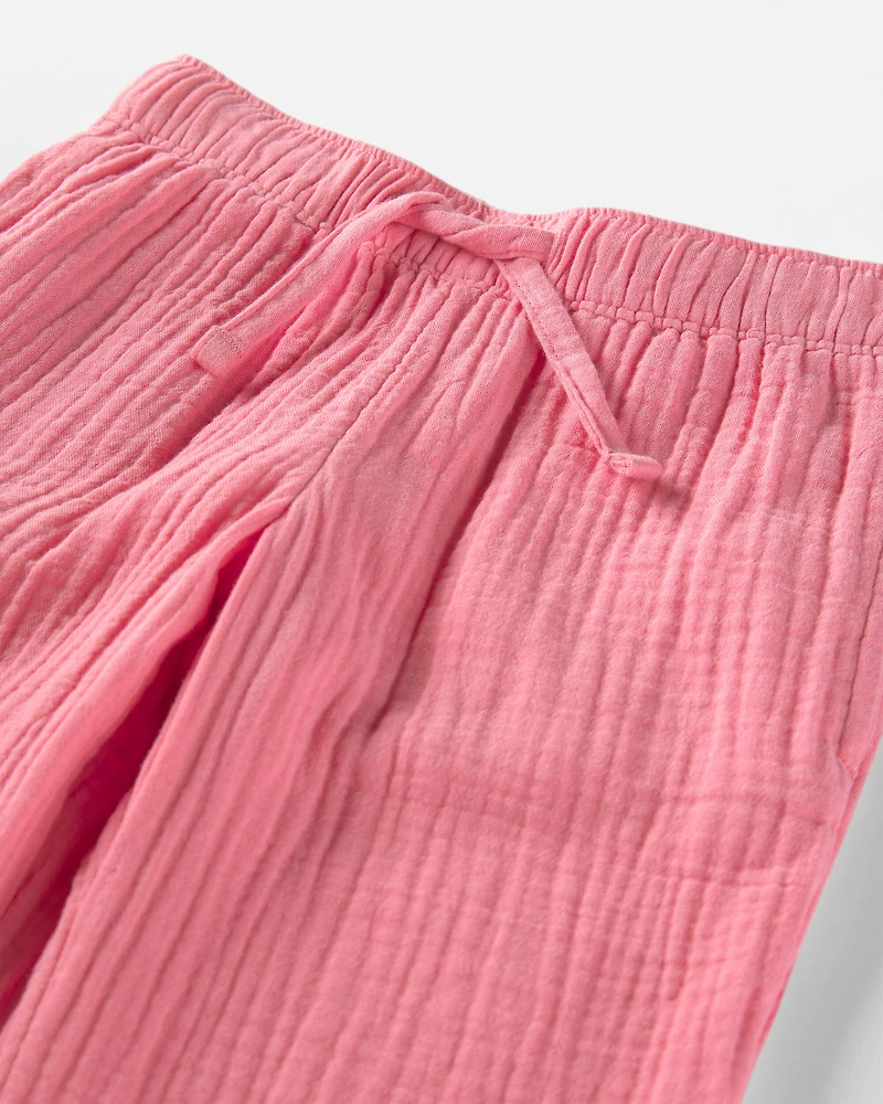 Toddler Girl Organic Cotton Gauze Pants