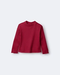Toddler Girl Mock Neck Long-Sleeve Top - Red