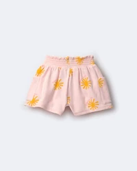 Toddler Girl Swing Short with Pockets Sunny Life Print - Rose