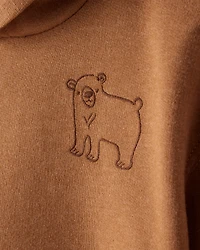 Toddler Boy DayDream Fleece Bear Print Long-Sleeve Tee & Pant Set - Brown