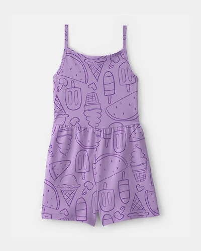Girls Popsicle Romper - Purple