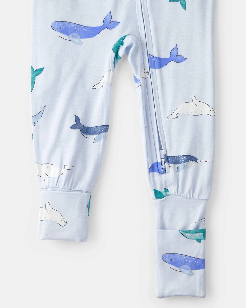 Baby Whale PurelySoft Snug Fit 1-Piece Pyjama - Blue