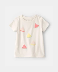 Toddler Girl Watermelon Graphic Tee - Cream