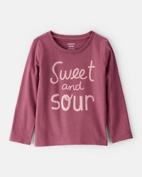 Toddler Girl Sweet & Sour Long-Sleeve Graphic Tee - Red