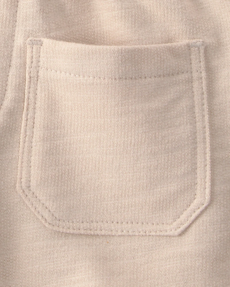 Toddler Girl 2-Piece Floral Top & Short Set - Cream/Tan