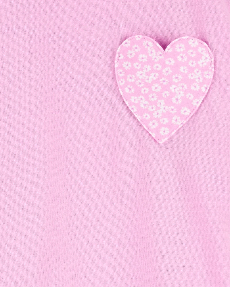 Girls 2-Piece Heart Loose Fit Pyjamas
