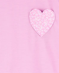 Girls 2-Piece Heart Loose Fit Pyjamas
