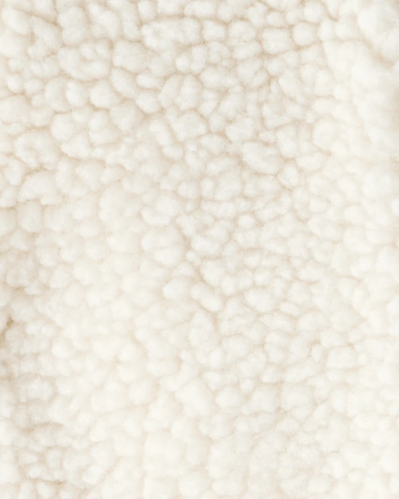 Baby Girl 2-Piece Plaid Sherpa Vest & Dress Set