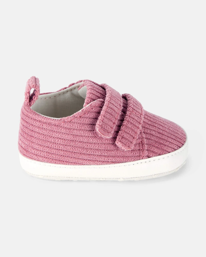 Baby Girl Corduroy Slip-On Shoes - Pink