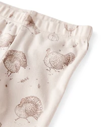 Baby Girl 2-Piece Organic Cotton Ribbed Knit Set Autumn Grove print