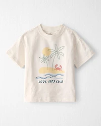 Toddler Organic Cotton Tee Beach Print