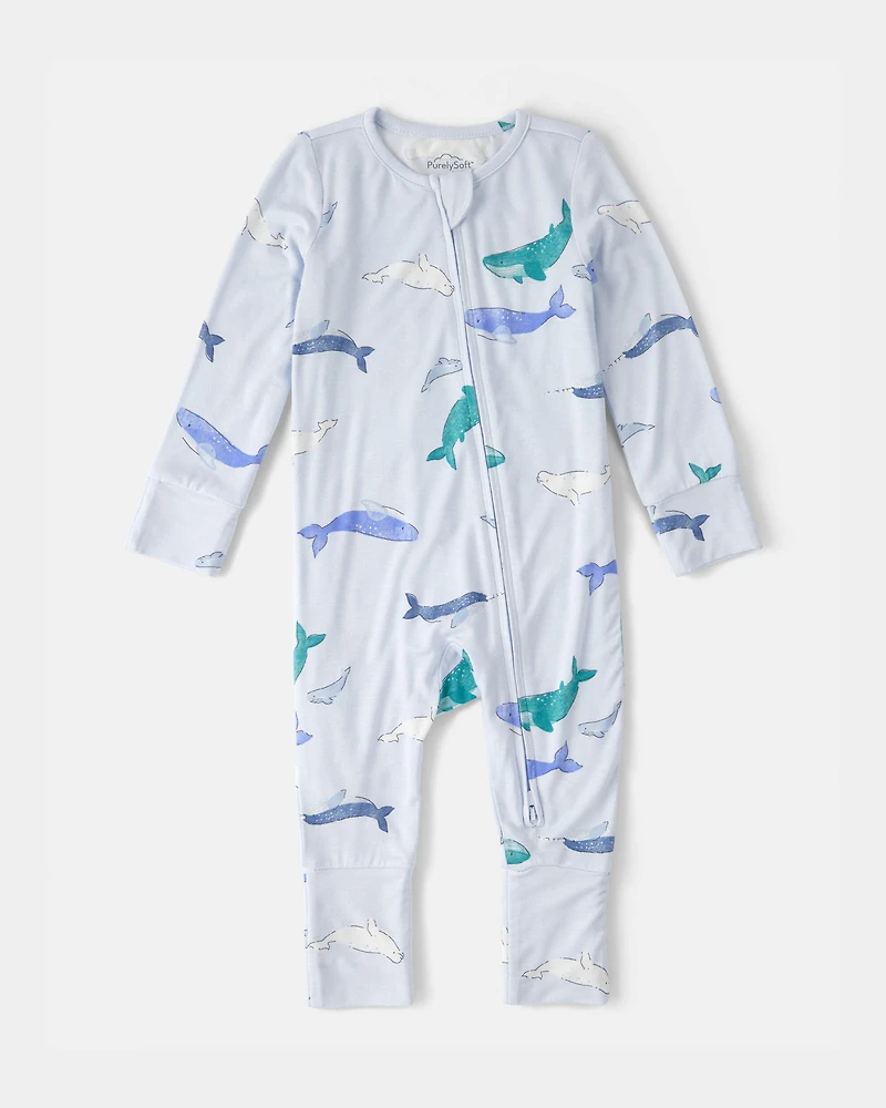 Baby Whale PurelySoft 2-Way Zip Sleeper - Blue