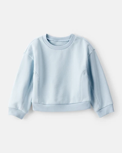 Toddler Girl Long-Sleeve Pullover Sweatshirt - Blue