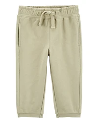 Baby Pull-On French Terry Joggers - Olive