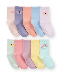 Toddler Girl 10-Pack Crew Socks