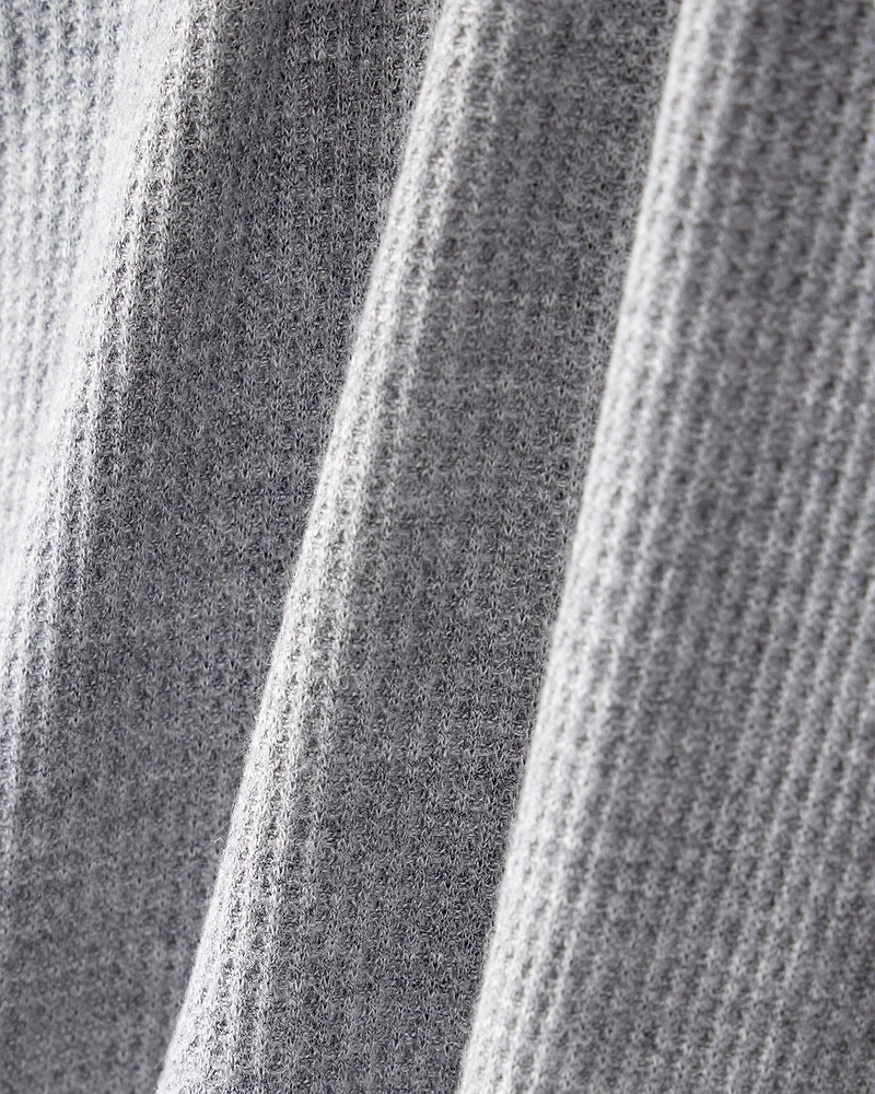 Baby Boy Solid PurelySoft Long-Sleeve 2-Way Zip Sleeper - Grey